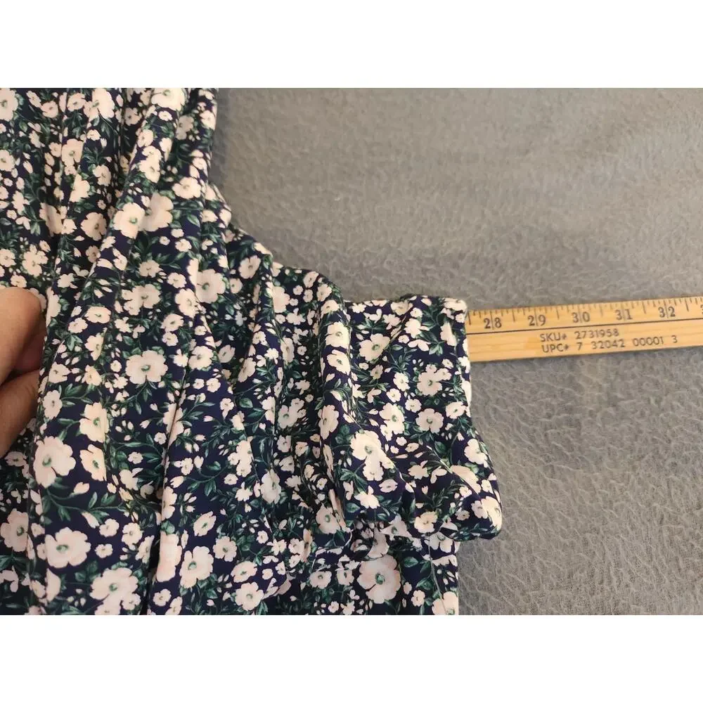 Old Navy‎ Womens Maxi Dress 4X Floral Cottagecore Puff Short Sleeve Smocked NWOT